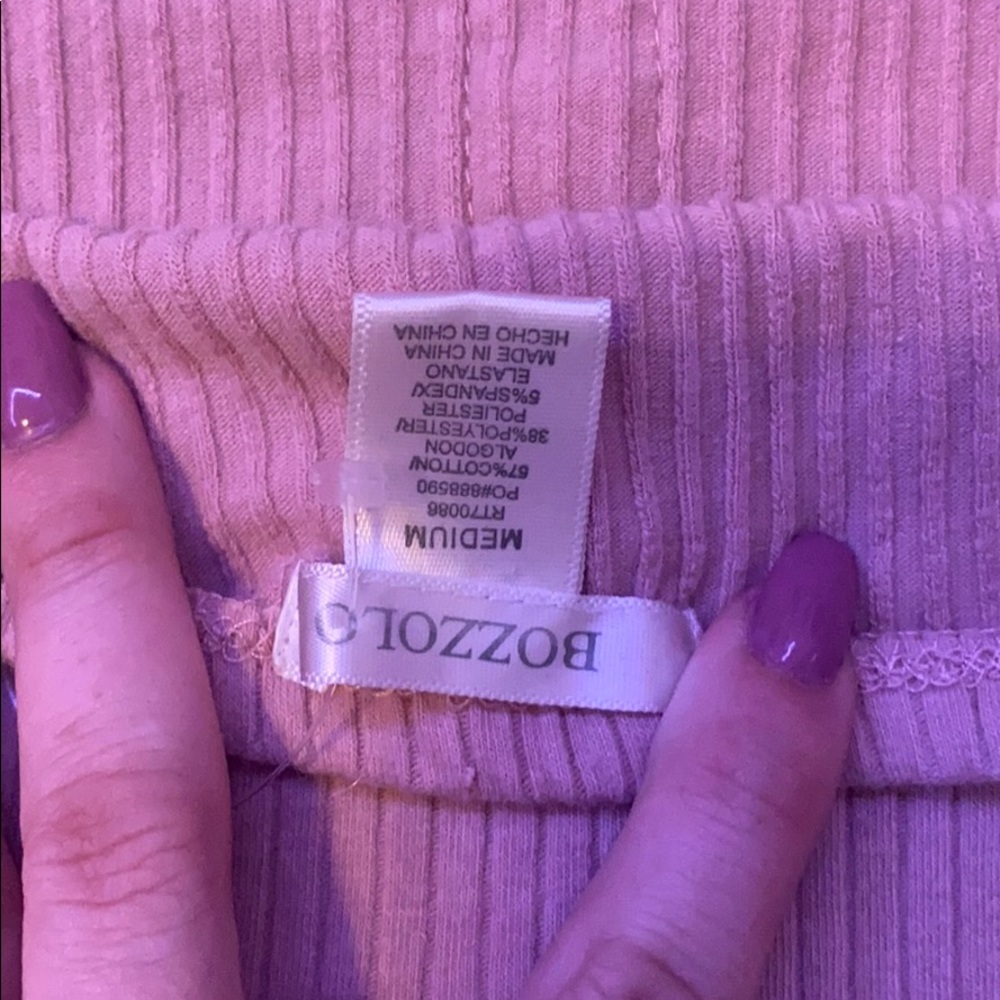 Pink Ribbed Button Tube Top - Picture 3 of 3